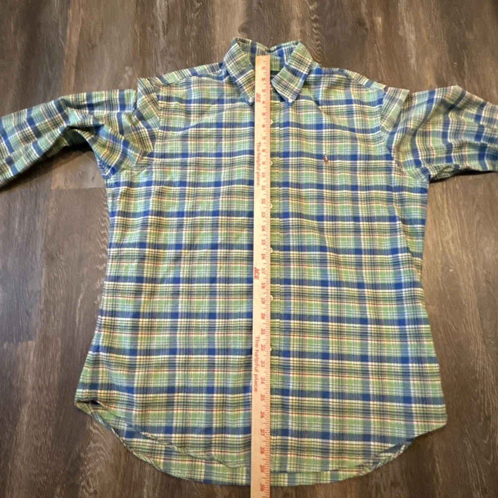 Polo Ralph Lauren Men's Large Custom Fit Long Sleeve Button Down Shirt Plaid